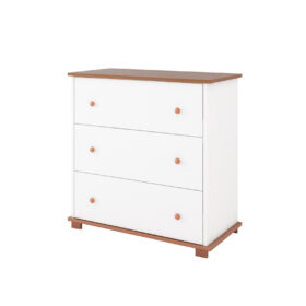 Συρταριέρα με αλλαξιέρα Classic White & Coffee BabyCute, 83x48x87cm.