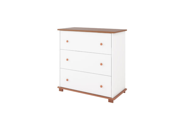 Συρταριέρα με αλλαξιέρα Classic White & Coffee BabyCute, 83x48x87cm.