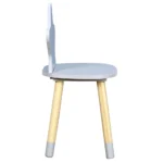 Παιδική Καρέκλα HD6923 Home Deco Kids: Γκρι καρέκλα για παιδιά με ξύλινα πόδια.