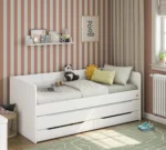 Παιδικό κρεβάτι Cilek White WS-1020 90x200cm με συρτάρια αποθήκευσης.