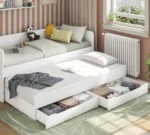 Παιδικό κρεβάτι Cilek WS-1020 90x200cm με συρτάρι, λευκό χρώμα.