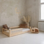 Κρεβάτι Montessori Basic Bello 140x200 Luletto από φυσικό ξύλο.