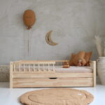 Luletto: Κρεβάτι Montessori Basic Bello 90x200 με συρτάρι και κάγκελα.