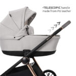 Πολυκαρότσι BIANCA 3 σε 1 Lorelli: καρότσι μωρού με δερμάτινη λαβή.