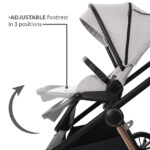 Πολυκαρότσι BIANCA 3 σε 1 Lorelli Black: Ρυθμιζόμενο καρότσι μωρού.