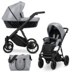 Πολυκαρότσι 3 σε 1 Ivento Black Kunert με Led φως και θερμός.