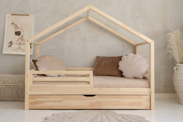 Παιδικό κρεβάτι Montessori HouseBed Fello Plus Luletto με συρτάρι.