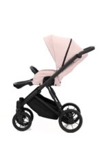 Πολυκαρότσι 3 σε 1 Ivento Black Kunert, ροζ χρώμα, μαύρος σκελετός.