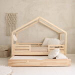 Luletto κρεβάτι Montessori HouseBed Fello Duo Plus, ξύλινο με συρτάρι.