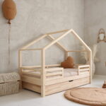 Παιδικό κρεβάτι Montessori HouseBed Fello Duo Plus με συρτάρι Luletto.
