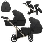 Πολυκαρότσι Διδύμων BRAV Duo 3 in 1 Eco Black Kunert με τσάντα.