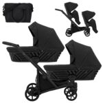 Πολυκαρότσι Διδύμων IVENTO Duo 3 in 1 Black Kunert, ιδανικό για δίδυμα.