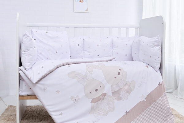 Σετ προίκας μωρού Lorelli LILY Beige Honey Bunny για κούνια.