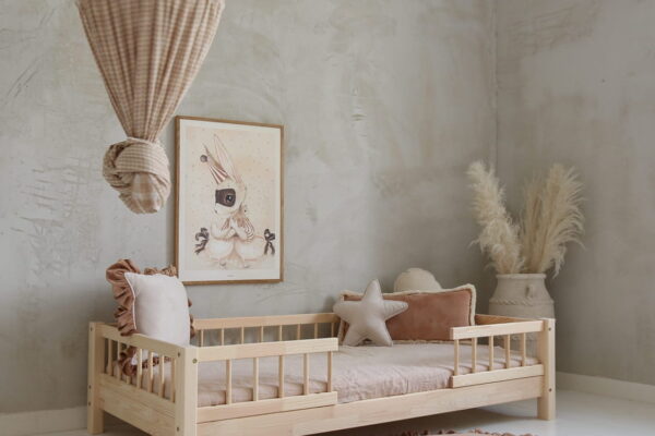 Luletto: Κρεβάτι Montessori Basic Bello Duo 100x200 από φυσικό ξύλο.