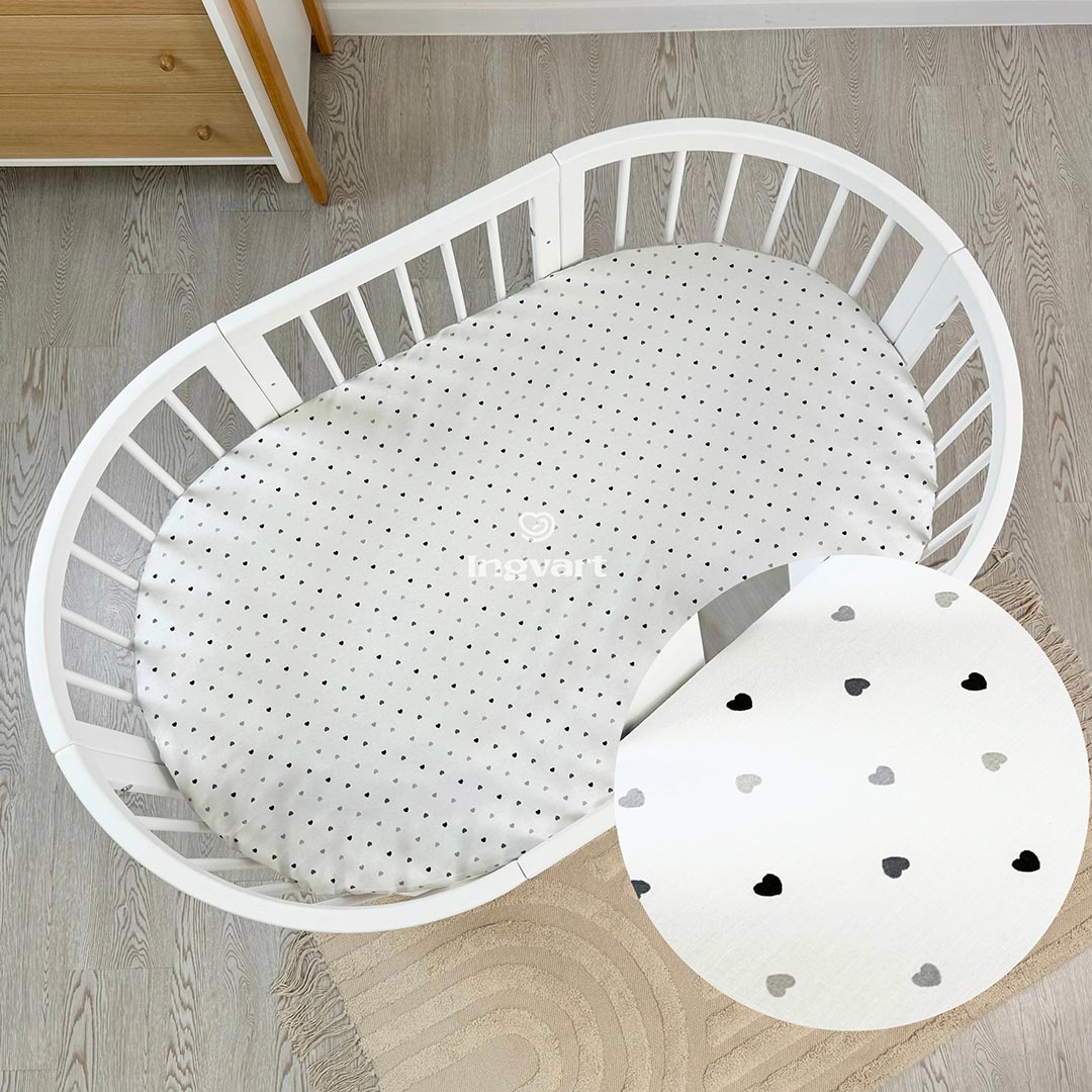 Κατωσέντονο Μεγάλο με λάστιχο Hearts  για Nika Bed/Smart Bed Ingvart