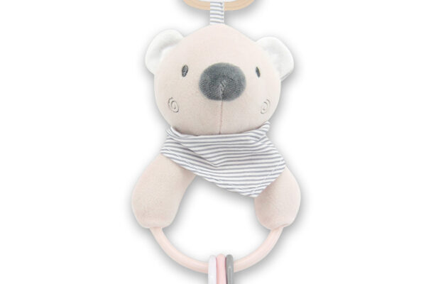 Κρεμαστή Λούτρινη Κουδουνίστρα Lorelli Bear Beige, απαλό παιχνίδι για το μωρό.