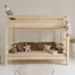 Κουκέτα  Basic Plus με Οριζόντιο Κάγκελο & Συρτάρι Αποθήκευσης σε Φυσικό  Ξύλο  90×200cm  Luletto (Δώρο 10% έκπτωση στα Στρώματα) - Image 3