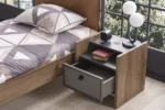 Κομοδίνο Action 22305 Kupa με συρτάρι και ράφι, μοντέρνος σχεδιασμός.