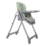 Καρεκλάκι φαγητού Lorelli Shef 3in1, αναδιπλούμενο, πράσινο δερμάτινο κάθισμα.