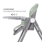 Καρεκλάκι φαγητού Lorelli Shef 3in1 Green Leather: Αναδιπλούμενο, ρυθμιζόμενο