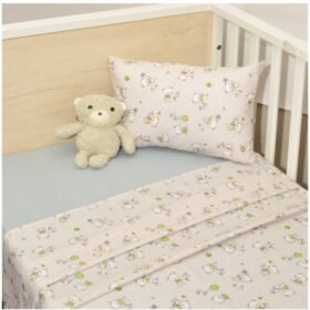 Σετ σεντόνια κούνιας Baby Oliver, 3 τεμαχίων με χαριτωμένο εμπριμέ.