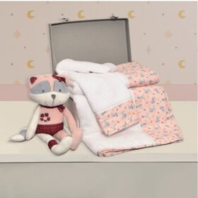 Σετ βρεφικές πετσέτες μπάνιου Baby Oliver Des 215 και λούτρινο ρακούν