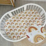 Κατωσέντονο Nika Bed/Smart Bed Ingvart ουράνιο τόξο κίτρινο με λάστιχο.