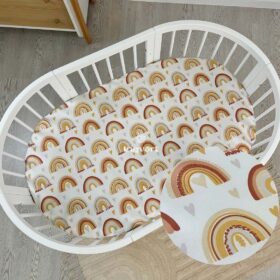 Κατωσέντονο Nika Bed/Smart Bed Ingvart ουράνιο τόξο κίτρινο με λάστιχο.