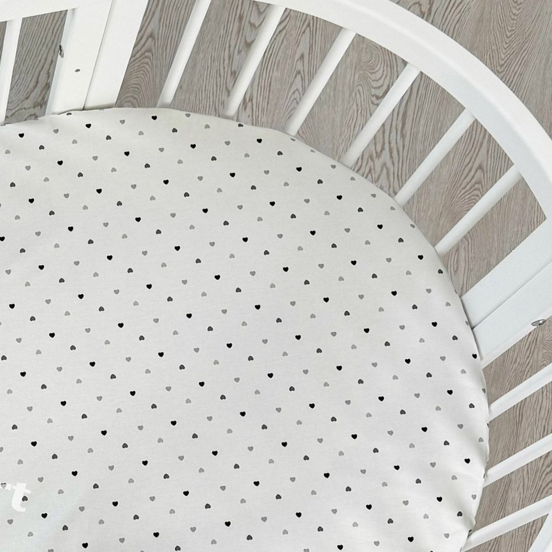 30 Κατωσέντονο Μικρό με λάστιχο Hearts για Smart Bed 9 in 1 Round/Oval Ingvart - Image 1