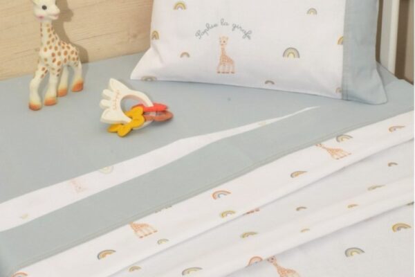Σετ σεντόνια κούνιας Sophie La Girafe Baby Oliver, βρεφικά σεντόνια