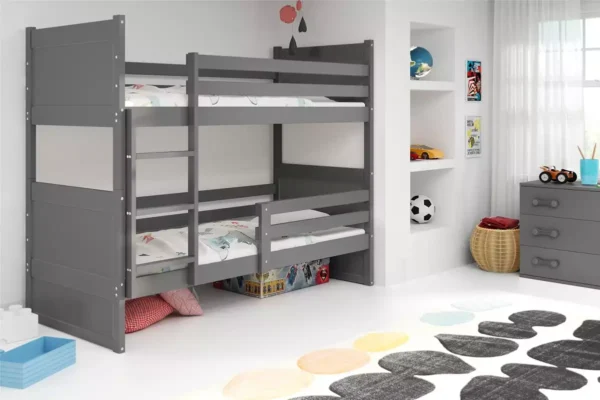 Κουκέτα Riccon γκρι από μασίφ ξύλο 90x200cm με δώρο στρώματα.