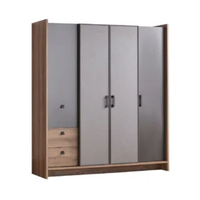 Ντουλάπα 4φυλλη Action 22311 Kupa, μοντέρνα και πρακτική για την κρεβατοκάμαρά σας.