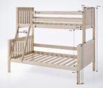 Κουκέτα Arizona μονή-ημίδιπλη από μασίφ ξύλο natural 90/160x200cm.