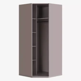 Ντουλάπα Γωνιακή Shadow 21871 Kupa με ράφια και χώρο για κρέμασμα.