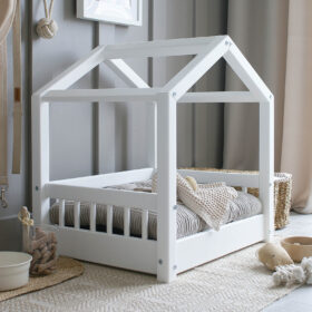 New! Pet Cozy House Bed S  White  με Μαξιλάρα Luletto