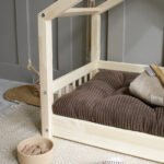 Luletto, Νέο! Pet Cozy House Bed L, φυσικό ξύλινο κρεβάτι.