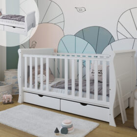 Βρεφικό κρεβάτι Loft BabyCute BC10096NA λευκό natural 60x120cm.
