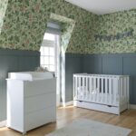 Ξύλινο βρεφικό κρεβάτι Bambi White 60x120cm με αποσπώμενα κάγκελα BabyCute