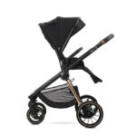 Καρότσι μωρού Bianco, μαύρο με χρυσές λεπτομέρειες, κομψό και πρακτικό.