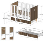 Βρεφικό Κρεβάτι  με  Συρτάρι  Loft  Cashmere   60x120cm  BC10095CA  BabyCute - Image 6