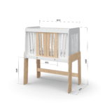 Βρεφικό κρεβάτι Friendly BabyCute λευκό natural 60x120cm με συρόμενη πορτούλα.