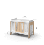 BabyCute Βρεφικό Κρεβάτι Friendly White Natural 60x120cm BC100100W με συρόμενη πορτούλα