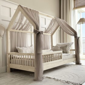 Κουρτίνα Οροφής Bianco Bed Cappuccino Voile Luletto για παιδικό κρεβάτι