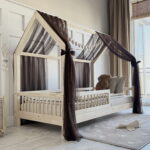 Κουρτίνα Οροφής Bianco Bed Cappuccino Voile Luletto για παιδικό κρεβάτι