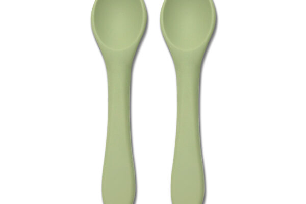 Σετ κουτάλια σιλικόνης Lorelli, 2 τεμάχια, πράσινο χρώμα, για μωρά.