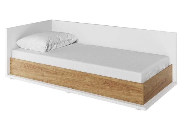 Κρεβάτι Simi White & Natural 90x200cm MS-09L με στρώμα