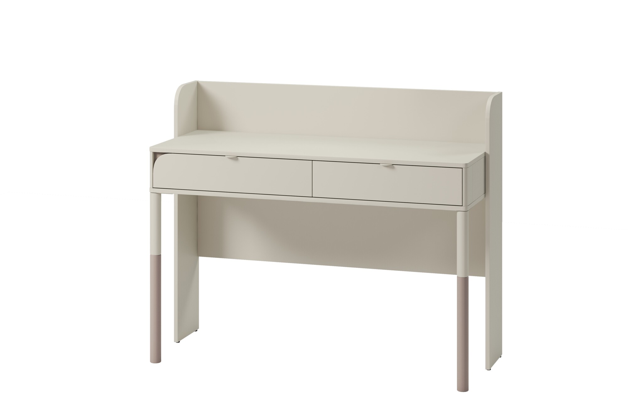 Γραφείο Harmony Cashmere HR-03: Μπεζ γραφείο με δύο συρτάρια.