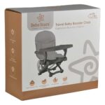 Καρεκλάκι Φαγητού-Ταξιδιού Booster Tasty Grey Bebe Stars: ελαφρύ, πτυσσόμενο, ασφαλές.