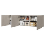 Κρεμαστό Ντουλάπι Teen Flex Silk TF-09: μοντέρνο γκρι ντουλάπι τοίχου.