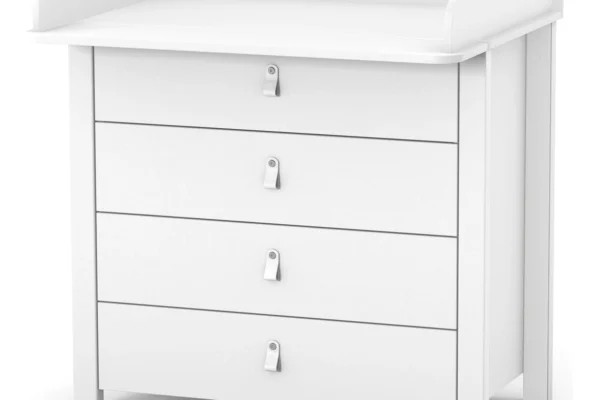 Βρεφική συρταριέρα Veres Monaco 90cm με αποσπώμενη αλλαξιέρα, λευκή.